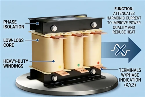 Harmonisk afdæmpende transformer|Reducer forvrængning og forbedre strømkvalit...